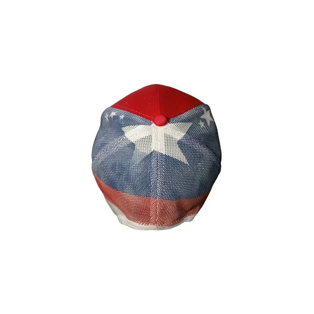 Budweiser Beer Hat Red White Blue USA Flag Snapback Hat